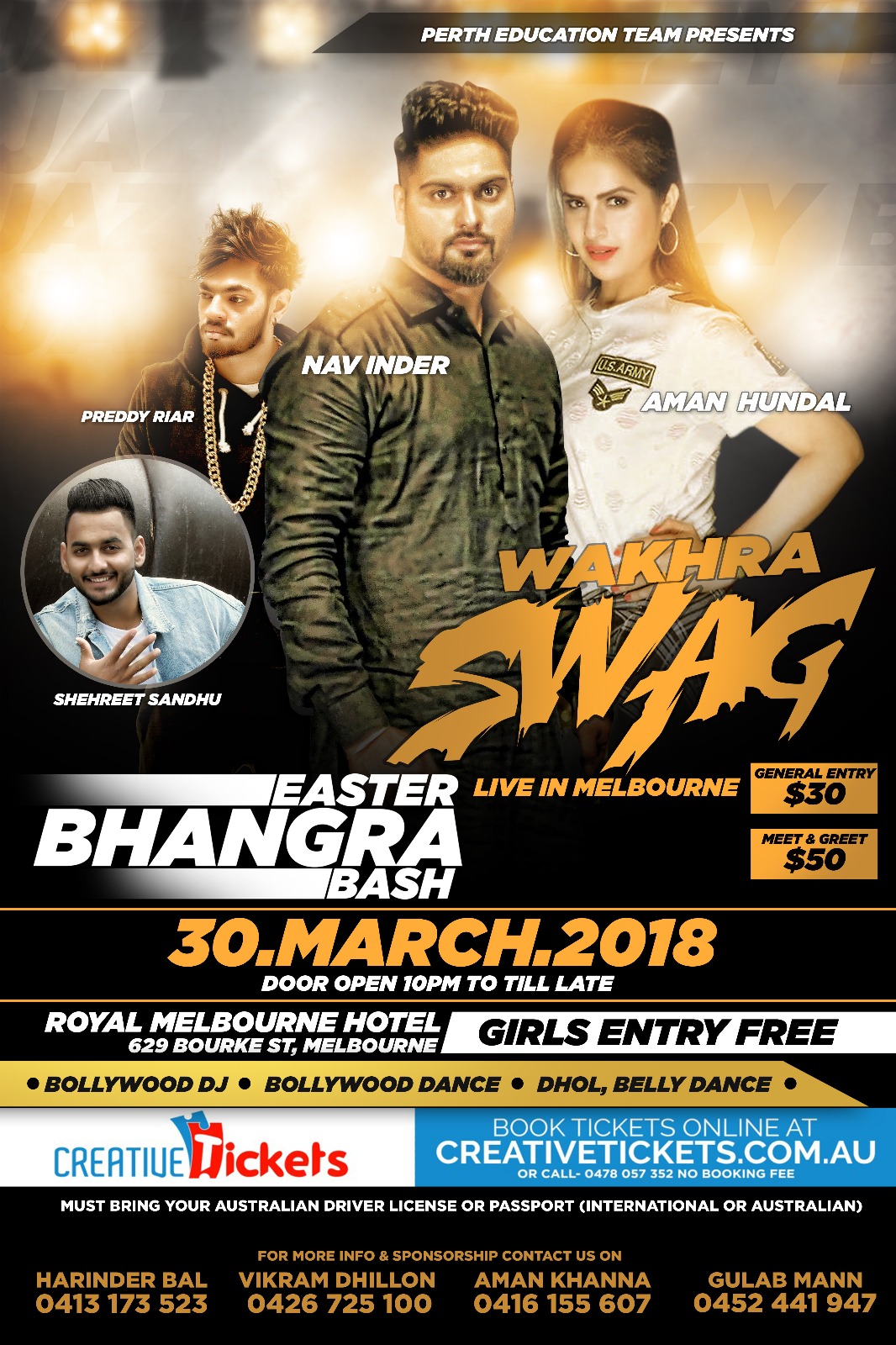 Press flyer image CREATIVE EVENTS PRESENTS - EASTER BHANGRA BASH - FRIDAY 30 MARCH, 2018